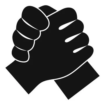 Hands clasped together showing unity and strong teamwork Stock Illustration