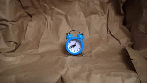 Hands of the Classic Alarm Clock Count the Time Video stock 244906480