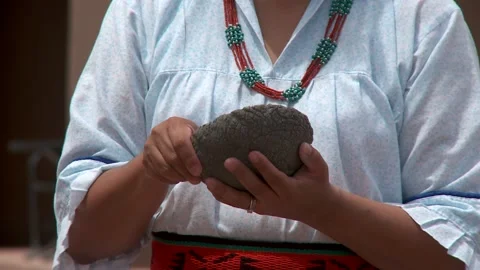 Hands clay Native American crafts Stock Footage 167513954