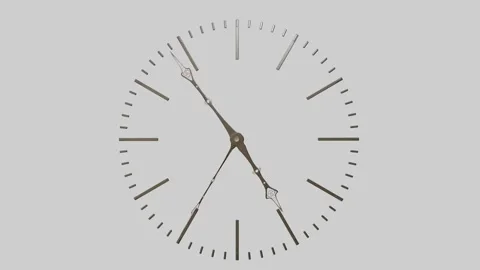 The hands of the clock revolve on the white dial. vintage hour hands. loop abstr Stock Footage 164991784