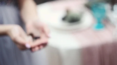 Hands closeup, wedding Stock Footage 89717272