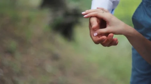 Hands closeup, wedding Stock Footage 89717275