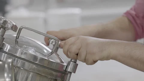 Hands Closing Valves Stock Footage 260262902