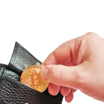 Hands with coins Stock Photos