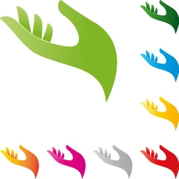 Hands collection, hand, logo Stock Illustration