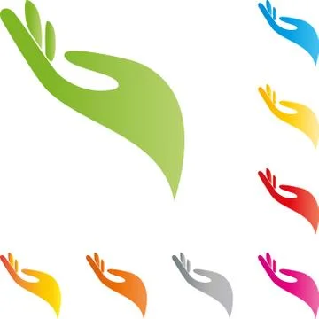 Hands collection, hand, logo Stock Illustration