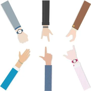 Hands collection Stock Illustration