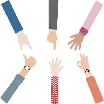 Hands collection Stock Illustration