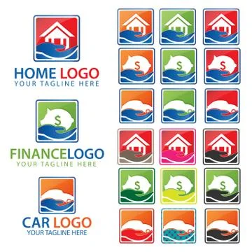 Hands - a collection of logo templates. Stock Illustration