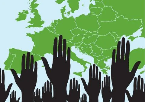 Hands color Stock Illustration