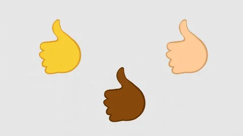 Hands color thumb up gesture Stock-Footage 347887654
