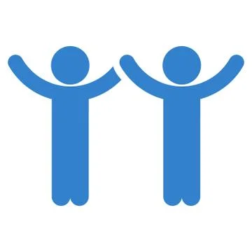 Hands Up Community Icon Stock Illustration
