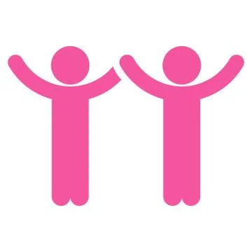 Hands Up Community Icon Stock Illustration