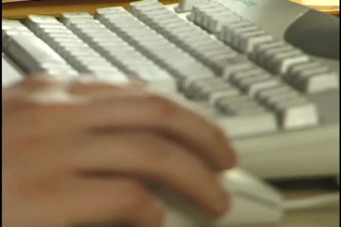 Hands on Computer Mouse Stock Footage 297676