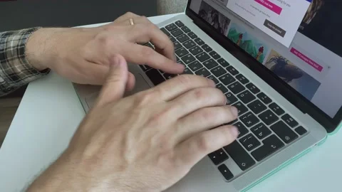 Hands. Computer programmer. Information Technology. Work on the computer. Video stock 192459927