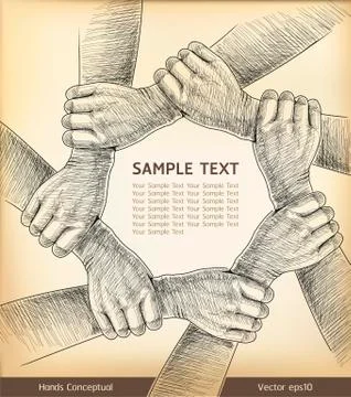 Hands Conceptual. Vector illustration. Stock-Illustration