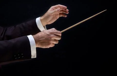 Hands of the conductor Stock Photos