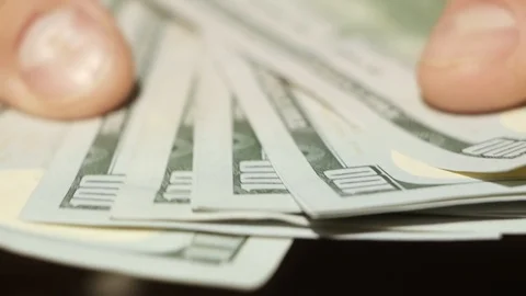 Hands count banknotes Video stock 122642540
