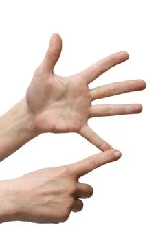 Hands counting Stock Photos