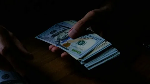 Hands Counting Us Dollar Stock Footage 155151210