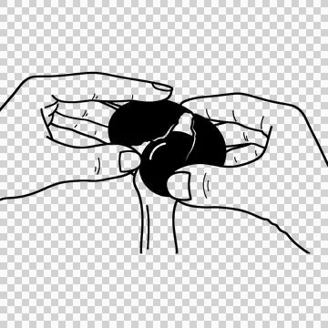 Hands cracking an egg Stock Illustration
