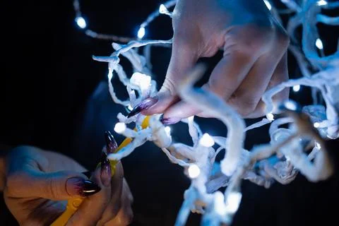 The hands of the craftsman make a crown Stock Photos