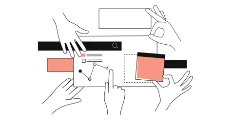 Hands create website simple Stock Footage 274713436