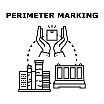 Hands creating a protective perimeter around a shining package. secure delive Stock Illustration