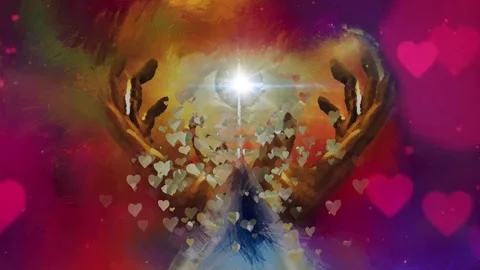 Hands of Creator and All seeing eye Stock Footage 172548006