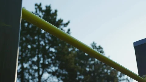 Hands on the crossbar Stock Footage 100031209