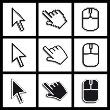 Hands cursors Stock Illustration