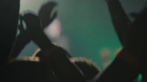 Hands dancing crowd Stock Footage 70506283