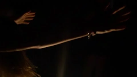 Hands dancing in slow motion at a night party Stock Footage 188179225