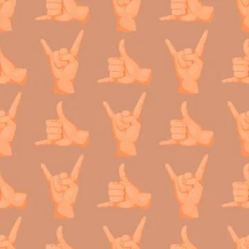 Hands deaf-mute gestures human pointing arm people gesturing communication Stock Illustration