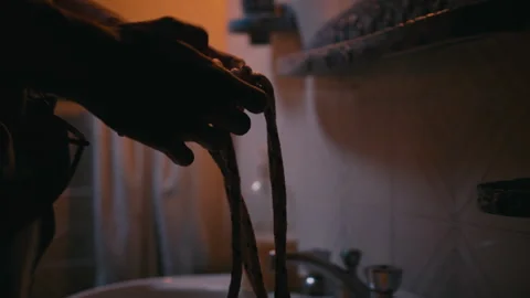 Hands Of A Depressed Man Taking The Rope For Suicide Stock Footage 313826347