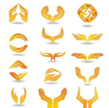 Hands design element Stock Illustration