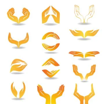 Hands design element Stock Illustration