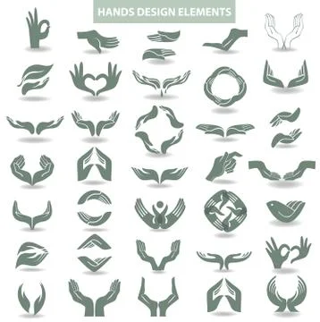 Hands design element Stock Illustration