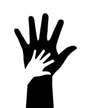 Hands design over white background, vector illustration Stock Illustration