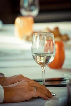 Hands on desk Stock Photos