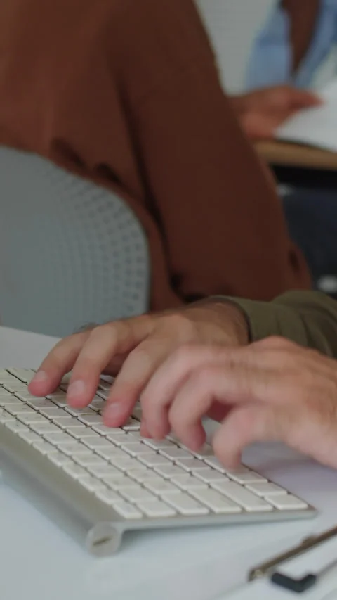 Hands of Developer Programming Code on Computer Stock Footage 279133024