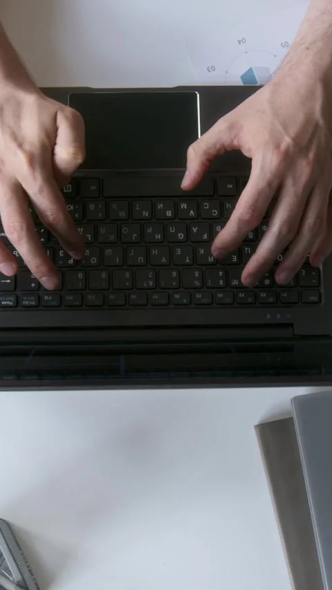 Hands of Developer Typing on Keyboard Video stock 313485709