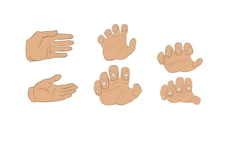 Hands in different angles Stock-Illustration