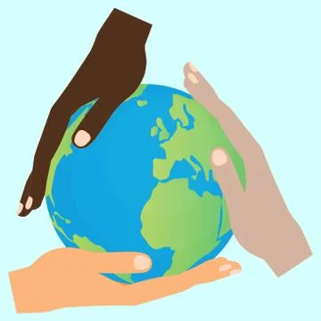Hands of different human Stock Illustration
