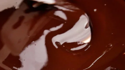Hands dissolving the cocoa powder with warm water prepare for makes brownie. Stock Footage 158659235
