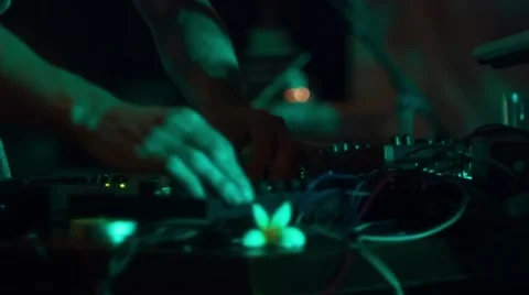 Hands DJ behind the decks 動画素材 62887259