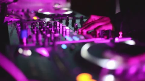 Hands of DJ Stock Footage 52547278