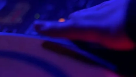 Hands on the DJ keyboard Stock Footage 81783456
