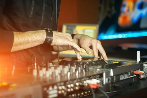 Hands of a DJ Stock Photos