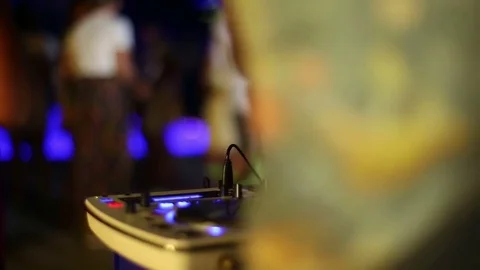 Hands of DJ on TurnTable Stock Footage 78077061